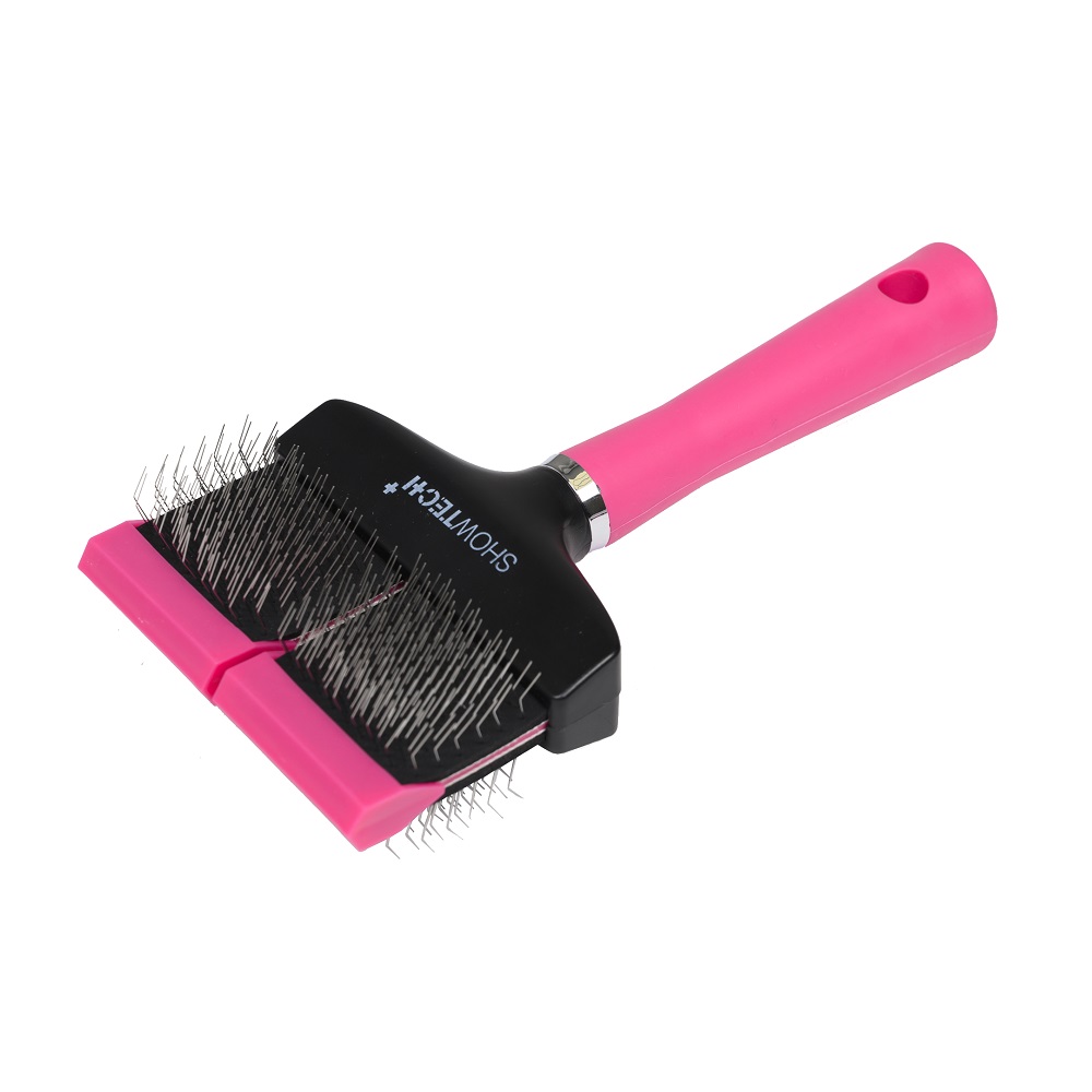 Show Tech Flex Groom Slickerborstel Roze - Afbeelding 2